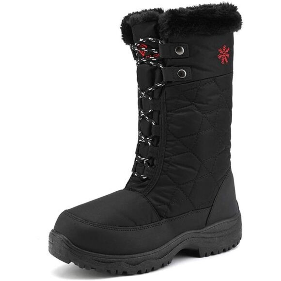 Women's Warm Faux Fur Lined Mid-Calf Winter Snow Boots